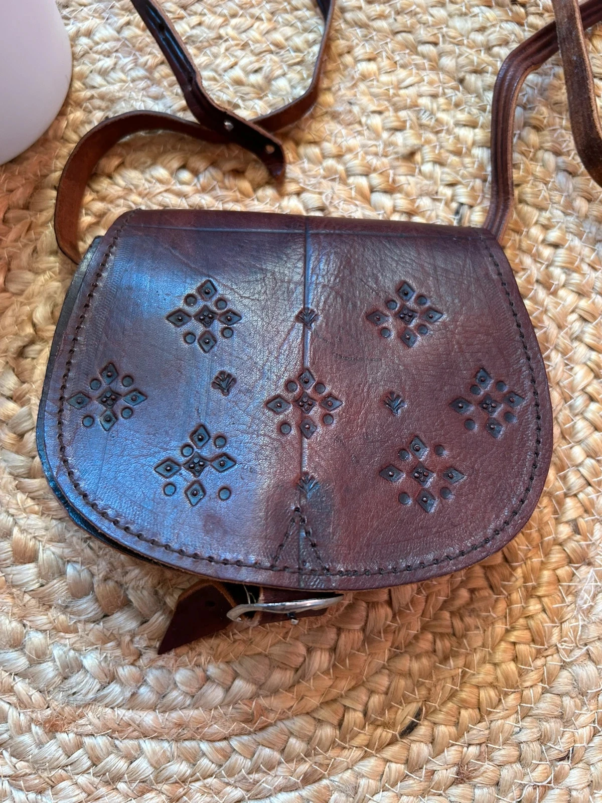 🤎🌿Mini saco artesanal 100% couro marroquino boêmio étnico Handcrafted Moroccan leather mini bag🌿🤎 – photo 4